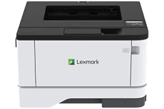 Lexmark B3442dw Drucker, Weiß / Grau, Vorderansicht.