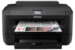 Epson WorkForce WF-7210DTW Drucker, Schwarz, Vorderansicht.