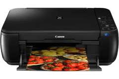 Canon PIXMA MP495 Drucker, Schwarz, Vorderansicht.