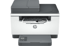 HP LaserJet M234sdw Drucker, Grau, Vorderansicht.
