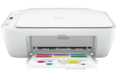 HP DeskJet 2710e Drucker, Weiß, Vorderansicht.