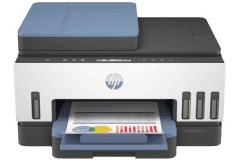 HP Smart Tank 7306 Drucker, Grau / Blau, Vorderansicht