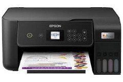 Epson ET-2820 Drucker, Schwarz, Vorderansicht.