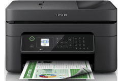 Epson Workforce WF-2840DWF Drucker, Schwarz, Vorderansicht.